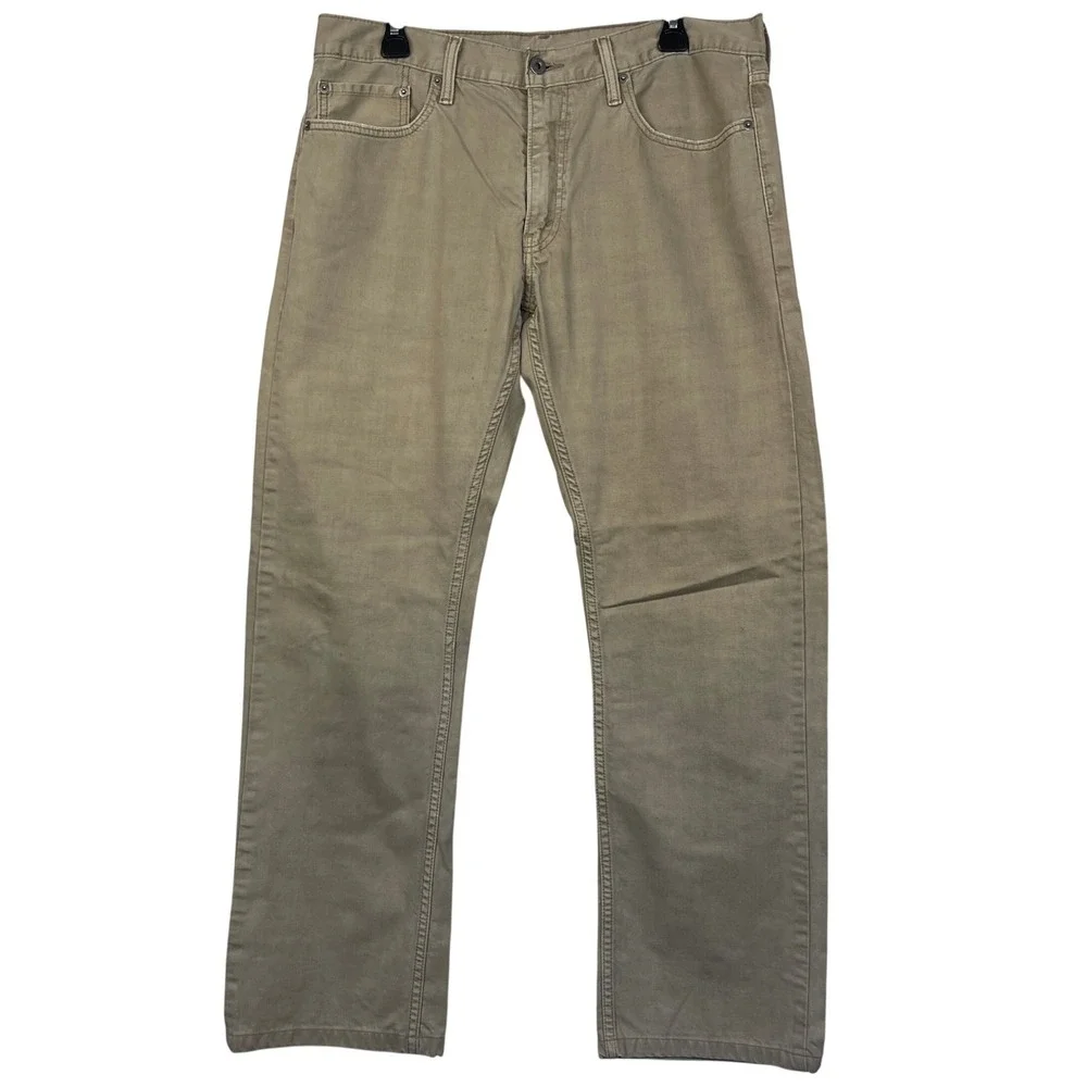 Levi's‎ 514 Straight Fit 34x30 100% Cotton Tan Denim Jeans Zip Fly